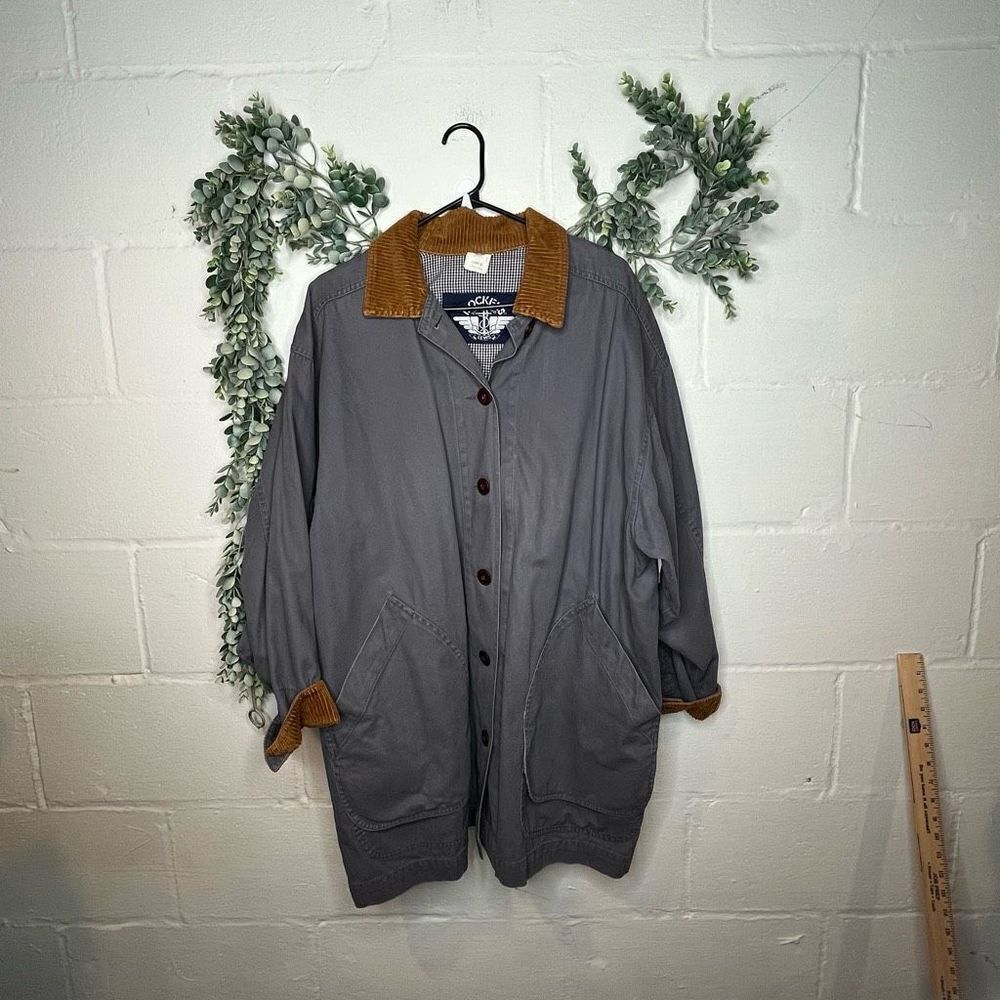 Docker's Women's Gray Jacket with Tan Collar - Picture 10 of 10
